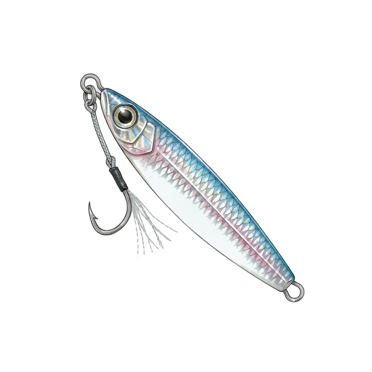 Slow pitch jig fishing lure