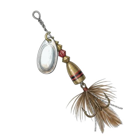 Inline spinner fishing lure