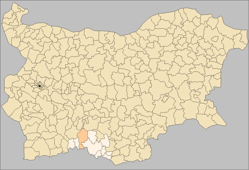 Devin — Bansko_Municipality_Bulgaria_map.png: User№101
derivative work: Naturals (talk) / Wikimedia Commons / CC BY-SA 3.0