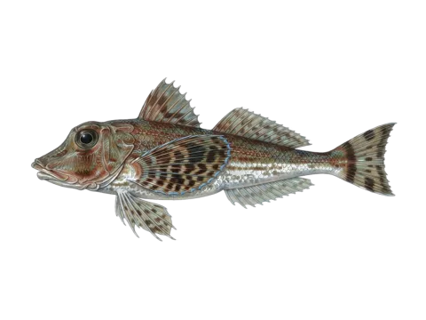 Flying gurnard (Dactylopterus volitans)