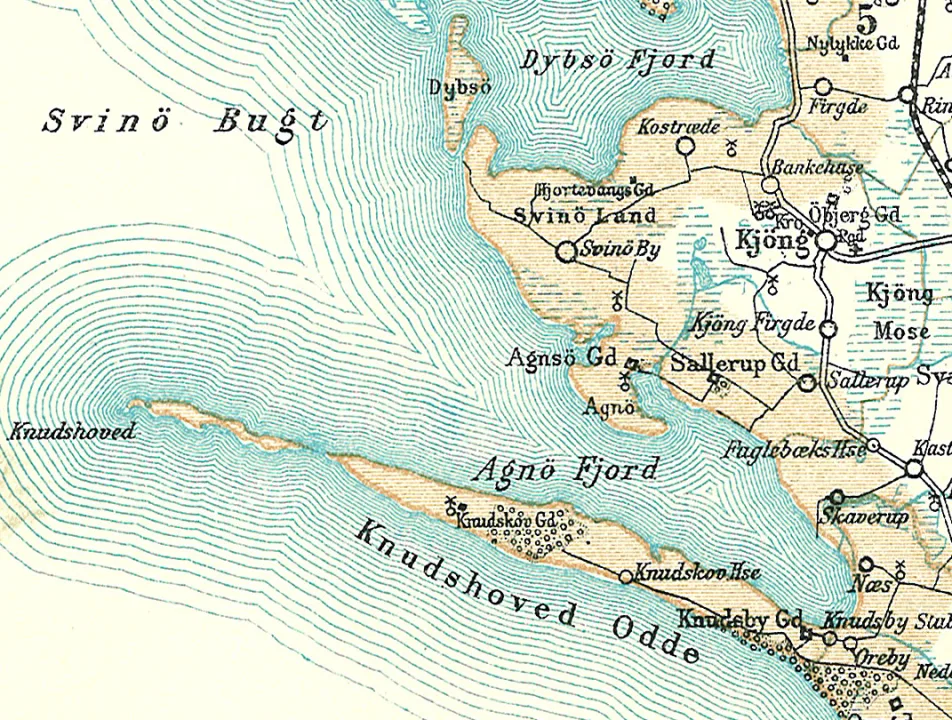 Avnø Fjord — Fotolitograferede i Generalstabens Topografiske Afdeling / Wikimedia Commons / Public domain