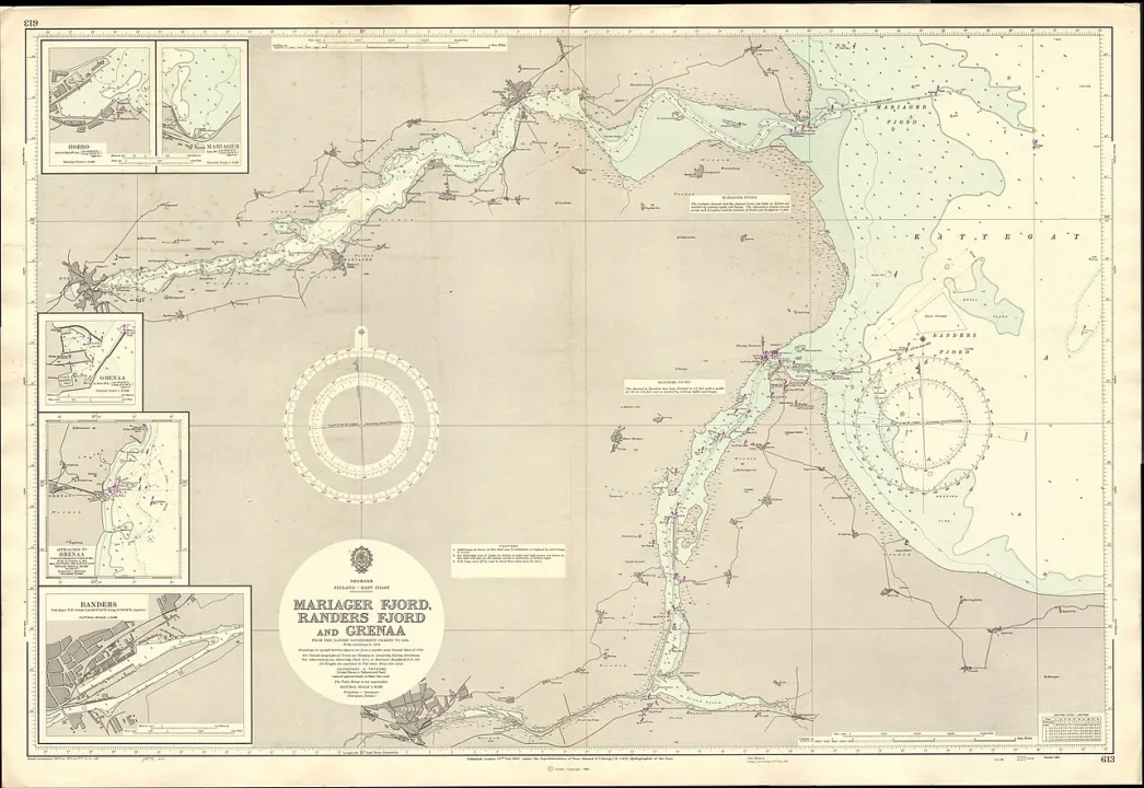 Mariager Fjord — United Kingdom Hydrographic Office / Wikimedia Commons / Public domain